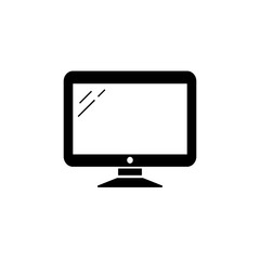 Screen vector icon. Monitor on white background