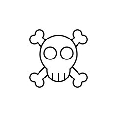 skull icon. Simple thin line, outline vector of History icons for UI and UX, website or mobile application