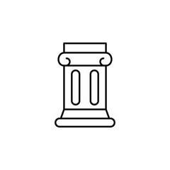 column icon. Simple thin line, outline vector of History icons for UI and UX, website or mobile application