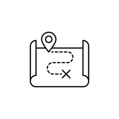 History, map icon. Simple thin line, outline vector of History icons for UI and UX, website or mobile application