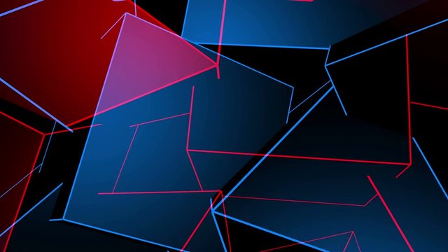 Abstract bright polygonal background with many surfaces. Ideal for any video presentation or your own graphic project. Looped