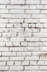 Abstract weathered texture stained old stucco light gray and aged paint white brick wall background in rural room, grungy rusty blocks of stonework technology color vertical architecture wallpaper