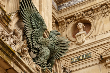 Stage door of the National academy of music and Paris opera. Paris, France