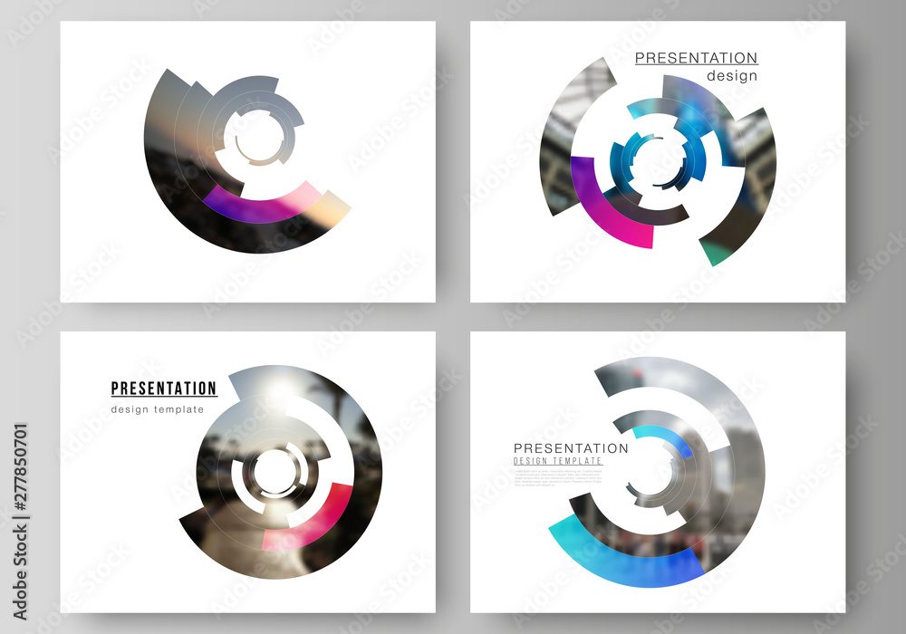 Poster minimalistic abstract vector illustration of editable layout of the presentation slides design busin