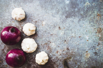 Onions with garlic
