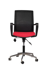 Fototapeta premium red rotating office chair