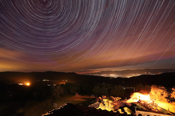 star trails in Italy