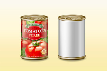 Canned tomato puree