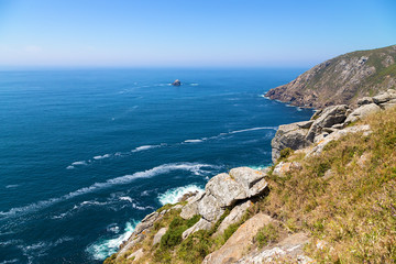 Fototapeta na wymiar Cape Fisterre (Finisterra), Spain. Scenic view of the rocky coast