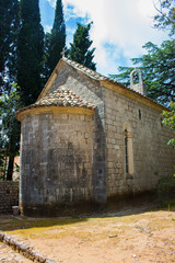 Fototapeta na wymiar old church at the island of lokrum