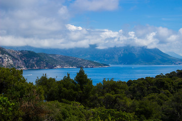 Fototapeta na wymiar panoramic view from the island of lokrum at dubrovnik