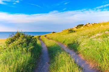 Crimea- natural landscape. Kerch- Azov sea. Scenery background- vacation destinations