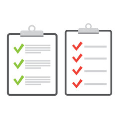 checklist icon vector. Clipboard and check marks vector.