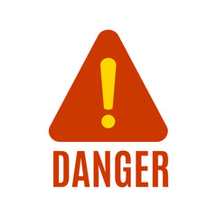 Attention please badge or banner. Danger sign design. Caution error icon