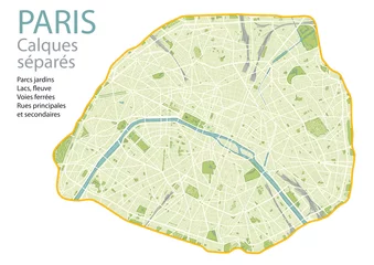 Fotobehang PLAN DE PARIS - ULTRA DETAIL- Calques -  2 © HILTS