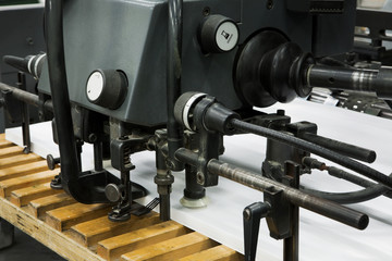 old equipment for a press