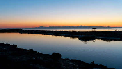Sunset landscape in Side, Antalya, Turkey