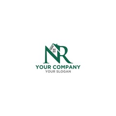 NR Real Estate  Logo Design Vector