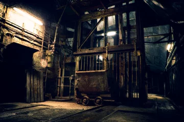 Keuken spatwand met foto Dark old Mine in Germany © Maximilian