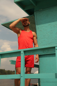 Beach, resort, squard, saver, beach saver, Man. guy, Sexy, hotel, resort, muscular, sexual, fitness, health, power, male, dream, summer