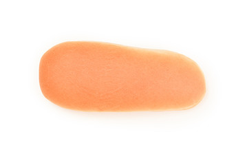 Hot dog bread isolated on white background.