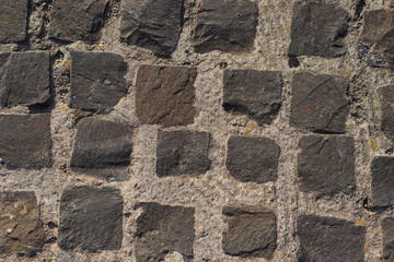 Fragment of a wall from a chipped stone