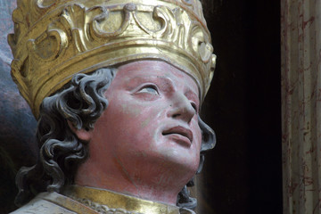 Saint Albert the Great statue in the church of Immaculate Conception in Lepoglava, Croatia 