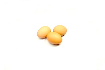 Eggs isolated on white background