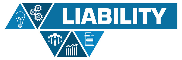 Liability Blue Triangle Polygon Horizontal 