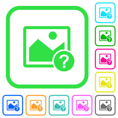 Unknown image vivid colored flat icons