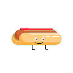 National hot dog day vector flat banner