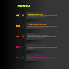 Simple Timeline template with white labels