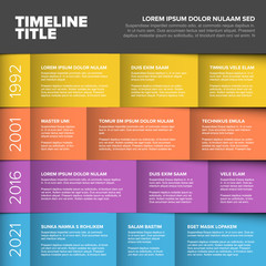 Vector multipurpose Infographic timeline table template