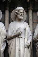 Saint Jude, Portal of the Virgin, Notre Dame Cathedral, Paris