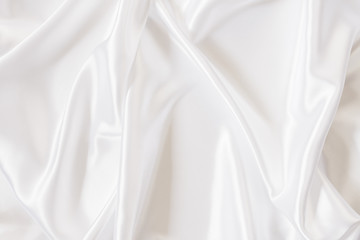 Fototapeta premium White satin fabric texture background