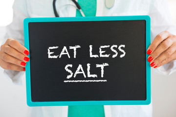 Medical advice: Eat less salt in order to reduce blood pressure or hypertension risk 