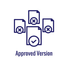 Approval and Signature Icon with approved imagery - to show someone who's given the go ahead