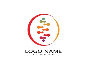 Obraz premium DNA logo vector icon template