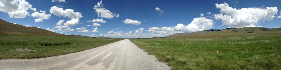 Empty dirt track road in Utah