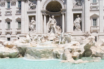 Fototapeta na wymiar The Fountain of Trevi, Rome, Lazio, Italy