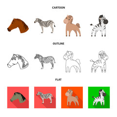 Vector design of trot and running icon. Set of trot and clipart vector icon for stock.