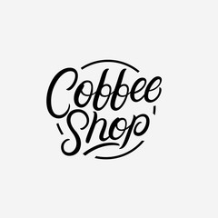 Coffee Shop hand written lettering logo