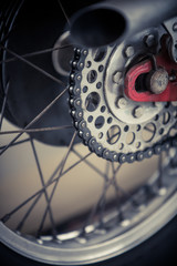 Obraz premium Motorcycle chain detail