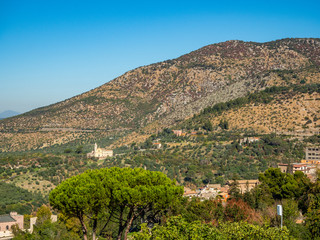 Fototapeta na wymiar View of the Sanctuary of Maria SS. Of Quintiliolo near Tivoli, Italy