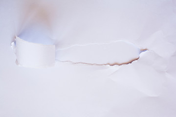 Torn paper on white background with clipping path.