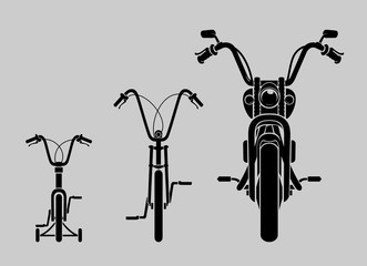 Chopper Bike Evolution Front View