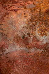 Old Metal Rusted Grunge Background. Corrosion Oxidized Iron Texture Surface.