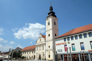 Fototapeta na wymiar Parish Church of Saint Nicholas in Cakovec, Croatia