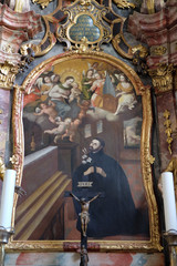 Saint Francis Xavier, altarpiece in cahedral of Assumption in Varazdin, Croatia