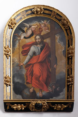 Jesus carrying the cross, altarpiece in cahedral of Assumption in Varazdin, Croatia 